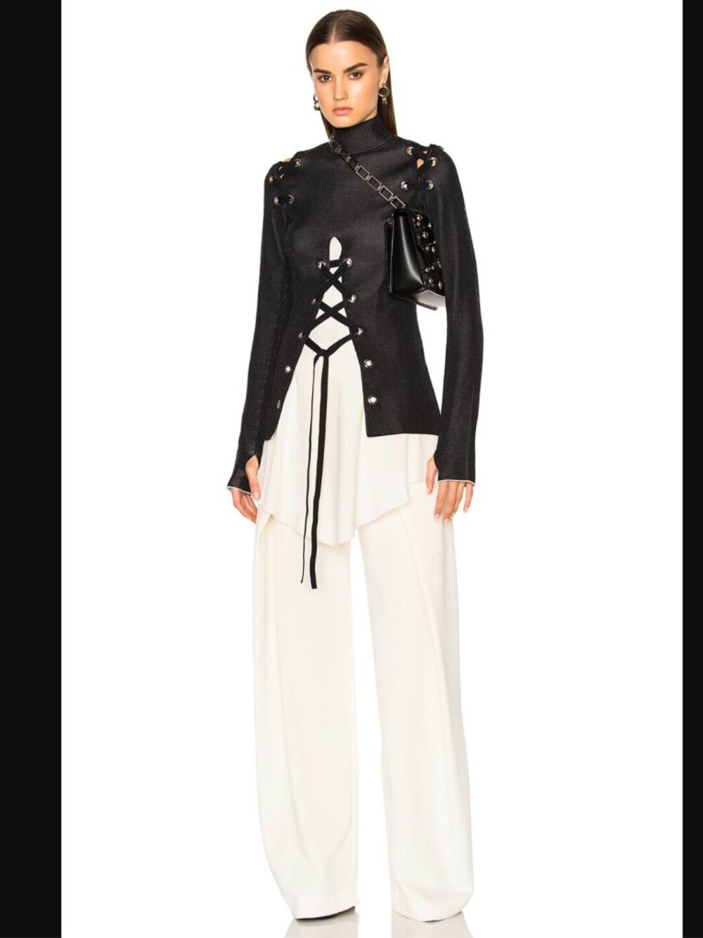 Proenza Schouler Runway Viscose Wool Baggy Wrap Pants
